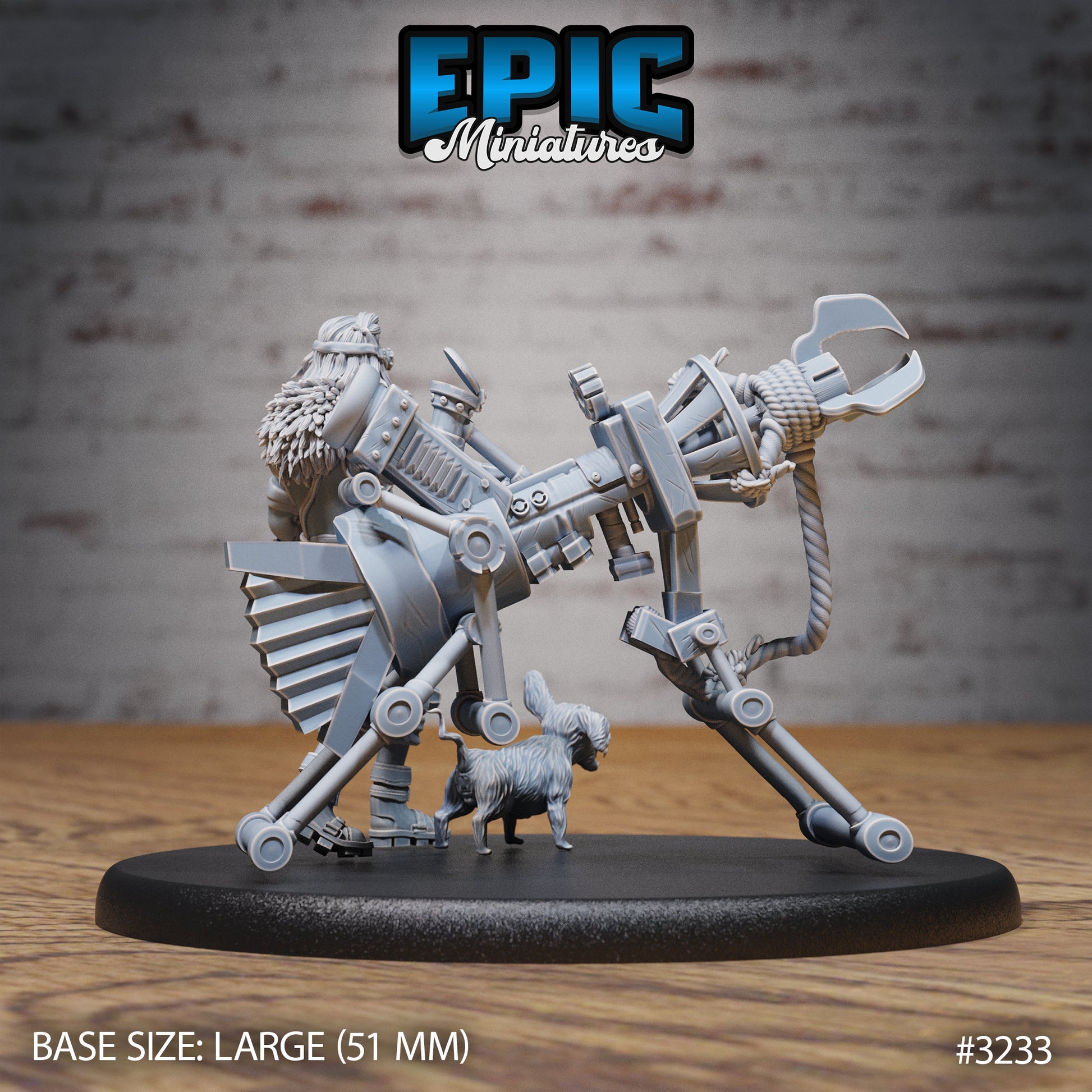 Artificer Flynn - Epic Miniatures | Steam Inventions | 28mm | 32mm | Steampunk | Engineer | Inventor | Grappling Cannon