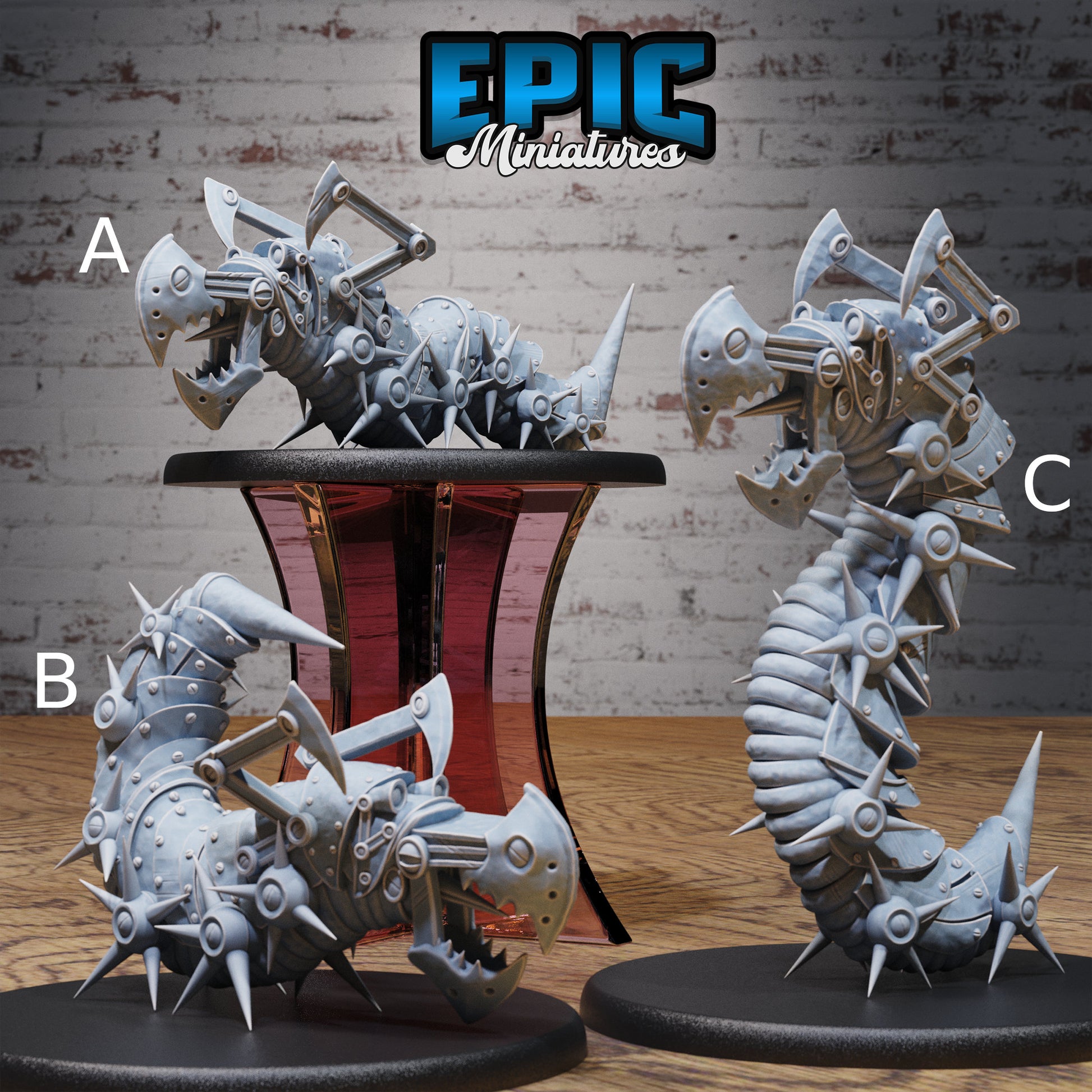 Iron Centipede - Epic Miniatures | Steam Inventions | 28mm | 32mm | Steampunk | Worm | Wyrm | Robot | Mech