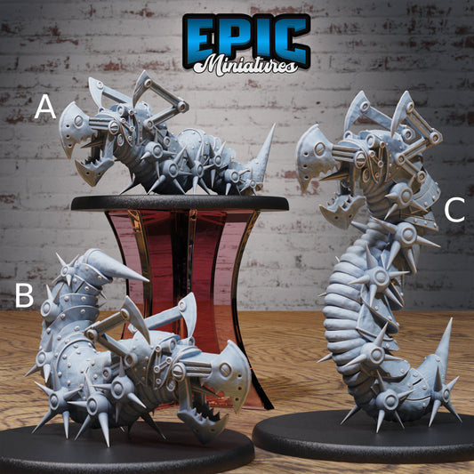 Iron Centipede - Epic Miniatures | Steam Inventions | 28mm | 32mm | Steampunk | Worm | Wyrm | Robot | Mech