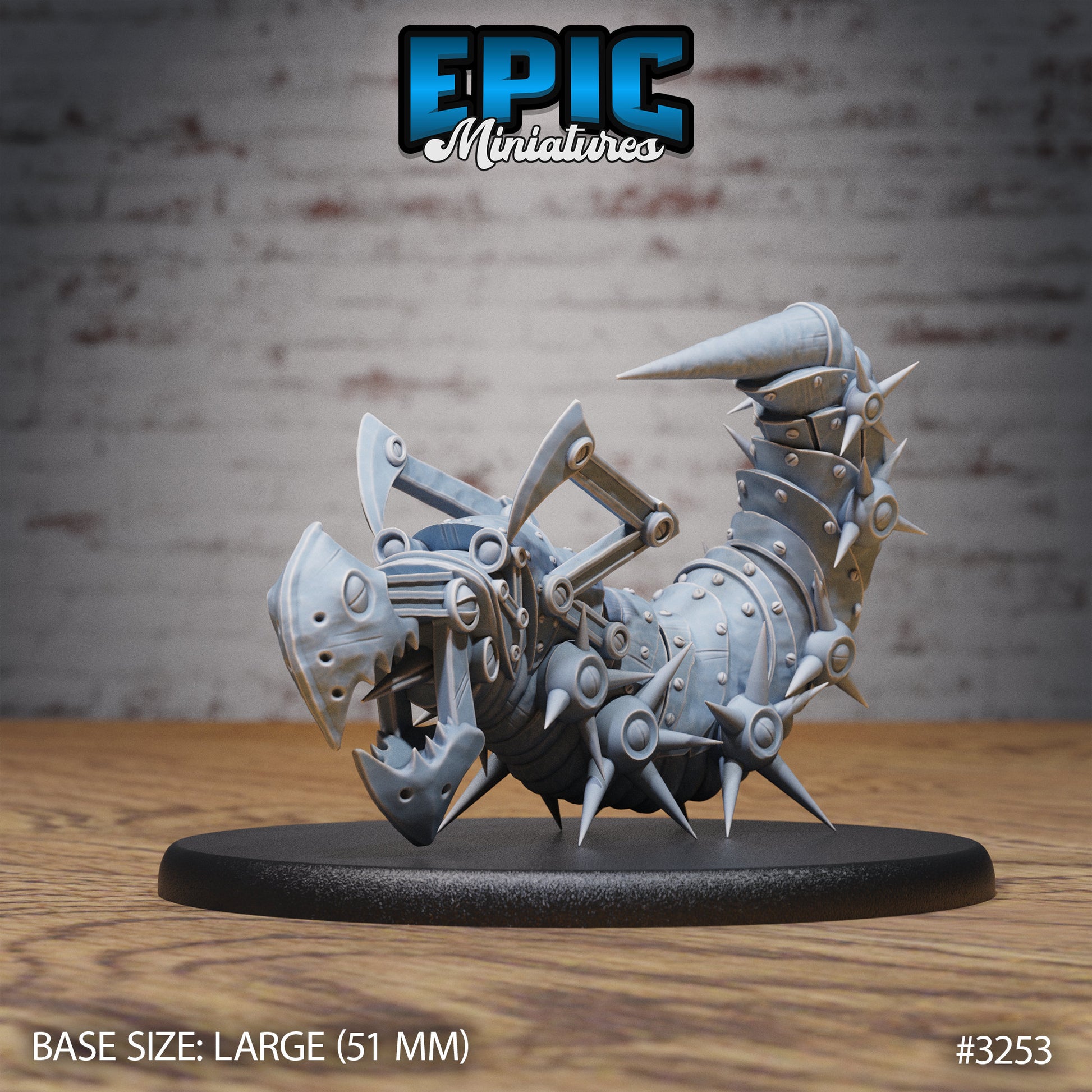 Iron Centipede - Epic Miniatures | Steam Inventions | 28mm | 32mm | Steampunk | Worm | Wyrm | Robot | Mech