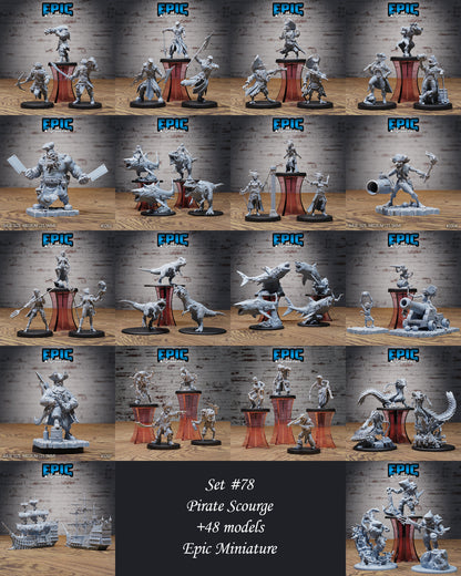 Hammerhead Shark Folk - Epic Miniatures | 32mm | Sinister Harbor | Fighter | Warrior | Sham,,an