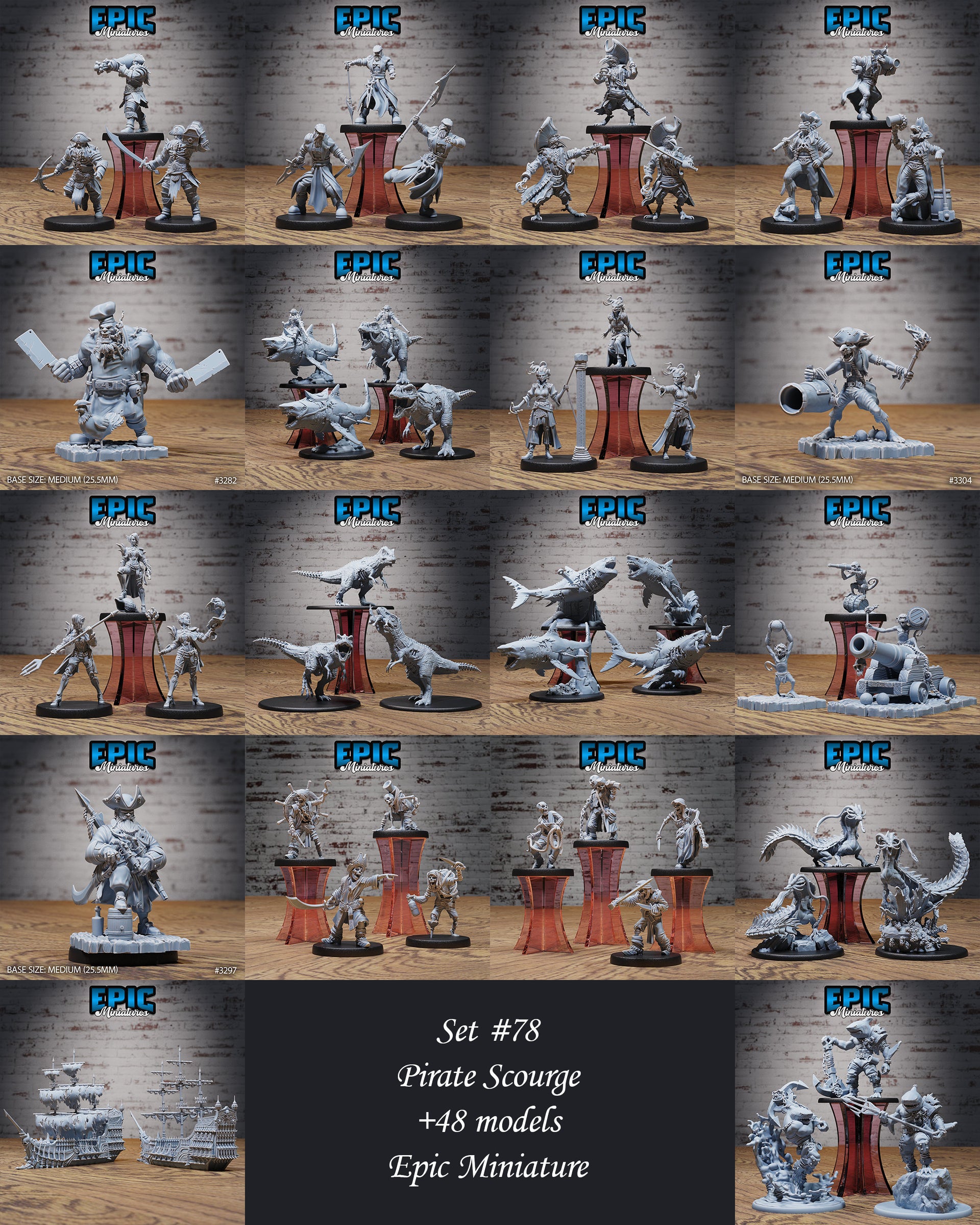 Kobold Pirate crew - Epic Miniatures | 32mm | Sinister Harbor | Bard | Sailor | Gunslinger
