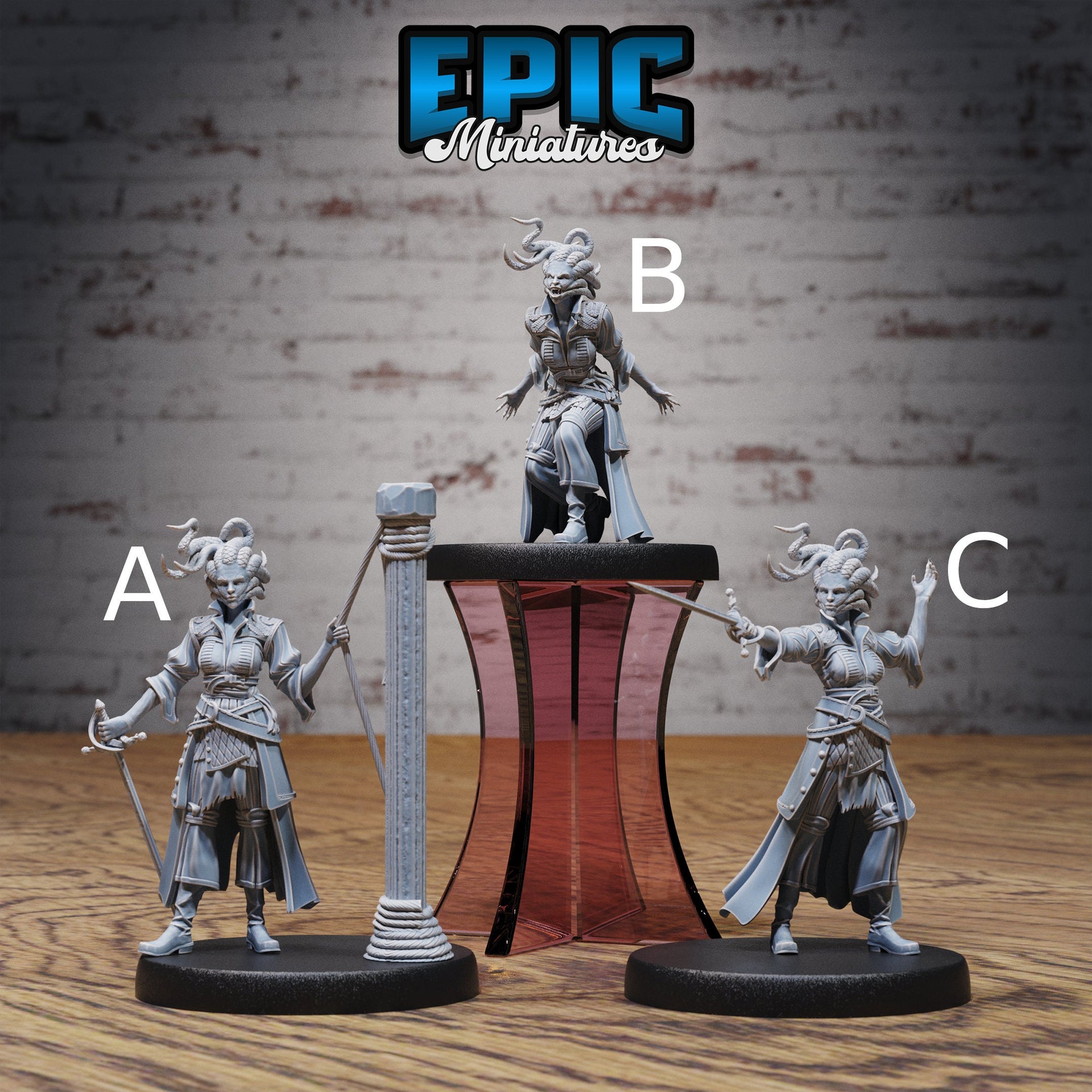 Gorgon Pirate - Epic Miniatures | 32mm | Pirate Scourge | Medusa | Swashbuckler | Rogue | Bandit