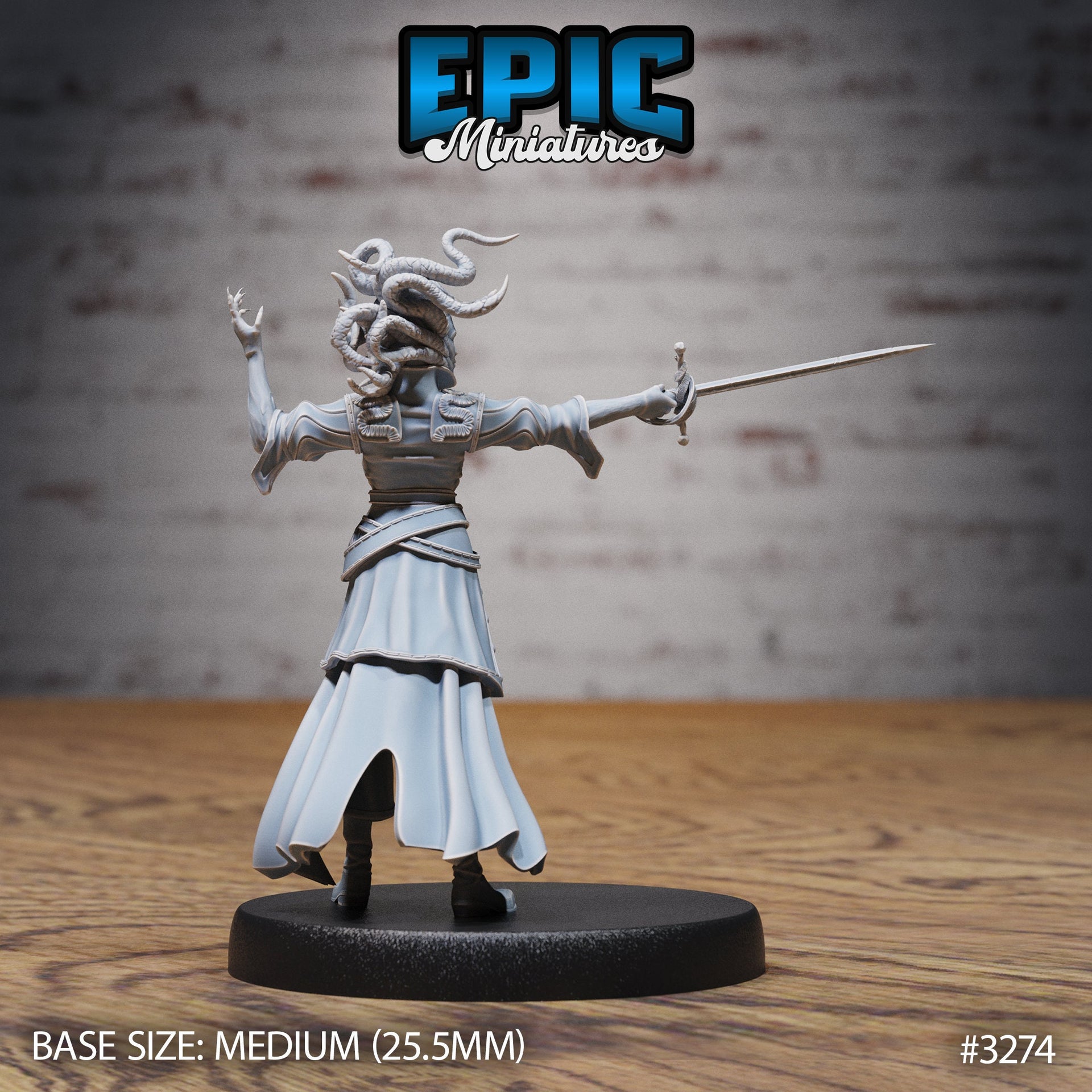 Gorgon Pirate - Epic Miniatures | 32mm | Pirate Scourge | Medusa | Swashbuckler | Rogue | Bandit