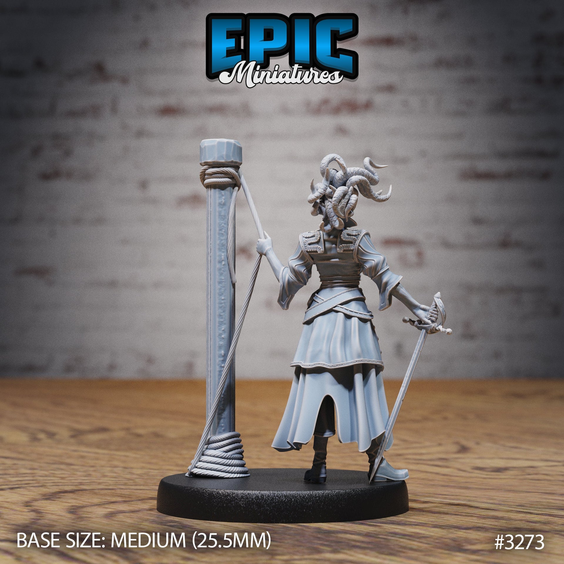 Gorgon Pirate - Epic Miniatures | 32mm | Pirate Scourge | Medusa | Swashbuckler | Rogue | Bandit