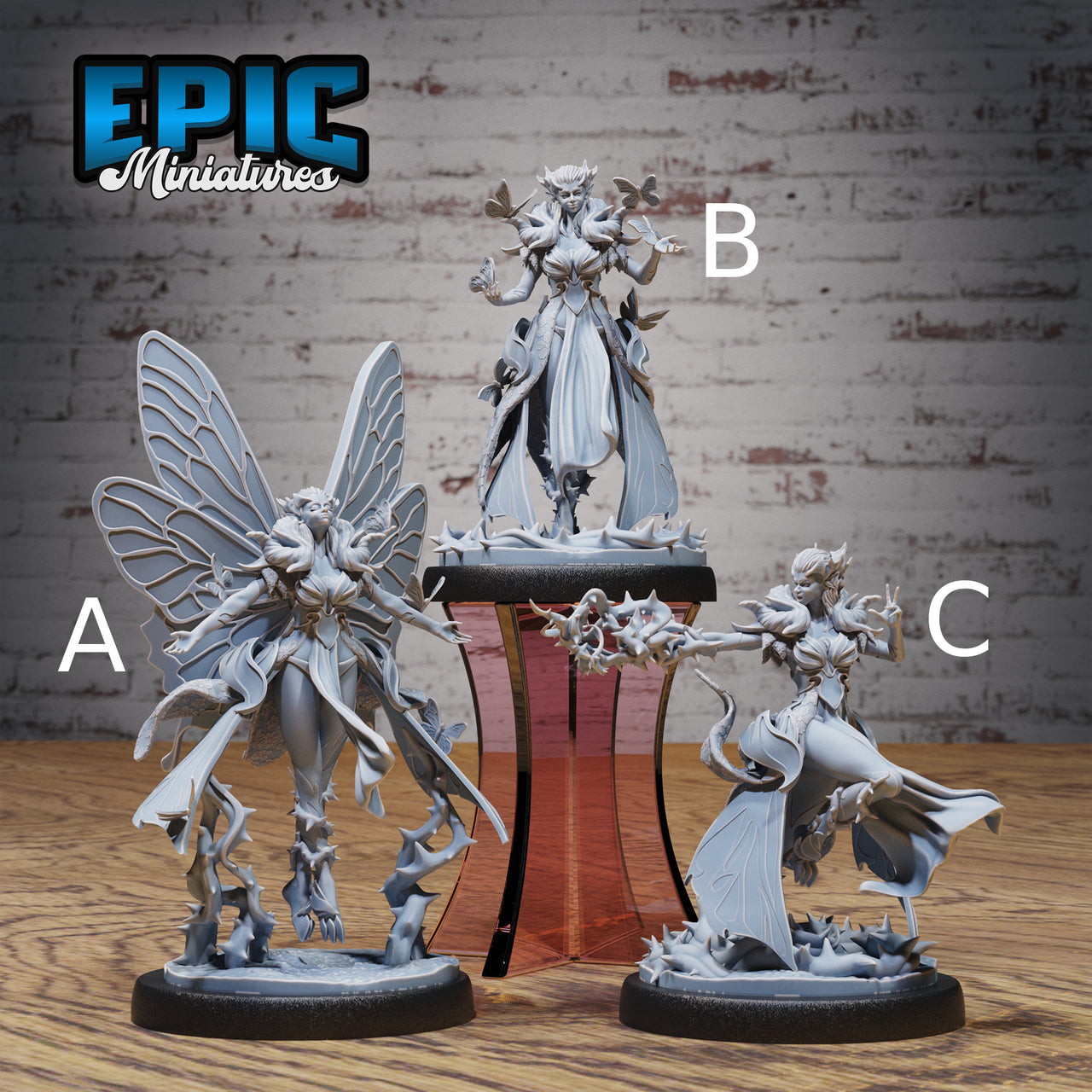 Butterfly Fairy - Epic Miniatures | 32mm | Insectoid Jungle |Bug | Insect | bugfolk | Sorcerer | Druid