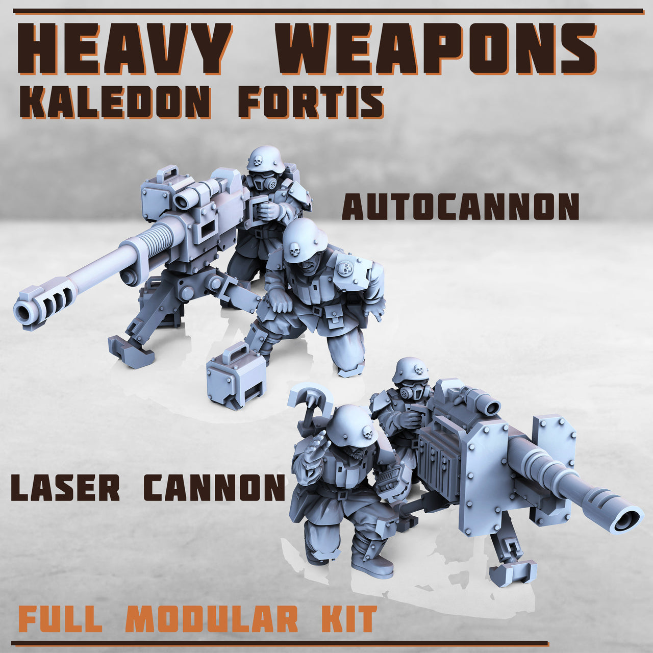 Kaledon Fortis Heavy Weapons Squad - Print Minis | Sci Fi | Light Infantry | Imperial | 28mm Heroic