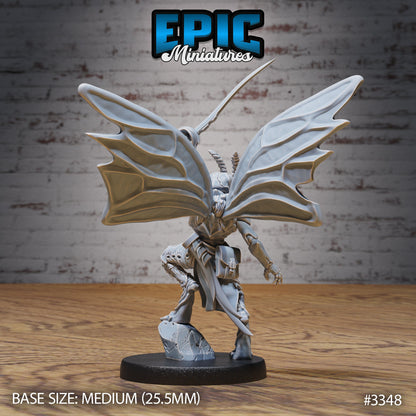 Moth Folk Warrior - Epic Miniatures | 32mm | Insectoid Jungle | Bug | bugfolk | Scout | Rogue | Fighter