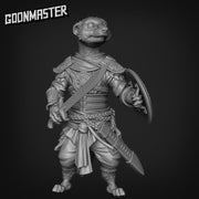 Meerkat Swordsman - Goonmaster | Miniature | Mighty Meerkat  | Wargaming | Roleplaying Games | 32mm | Soldier | Mercenary | Warband