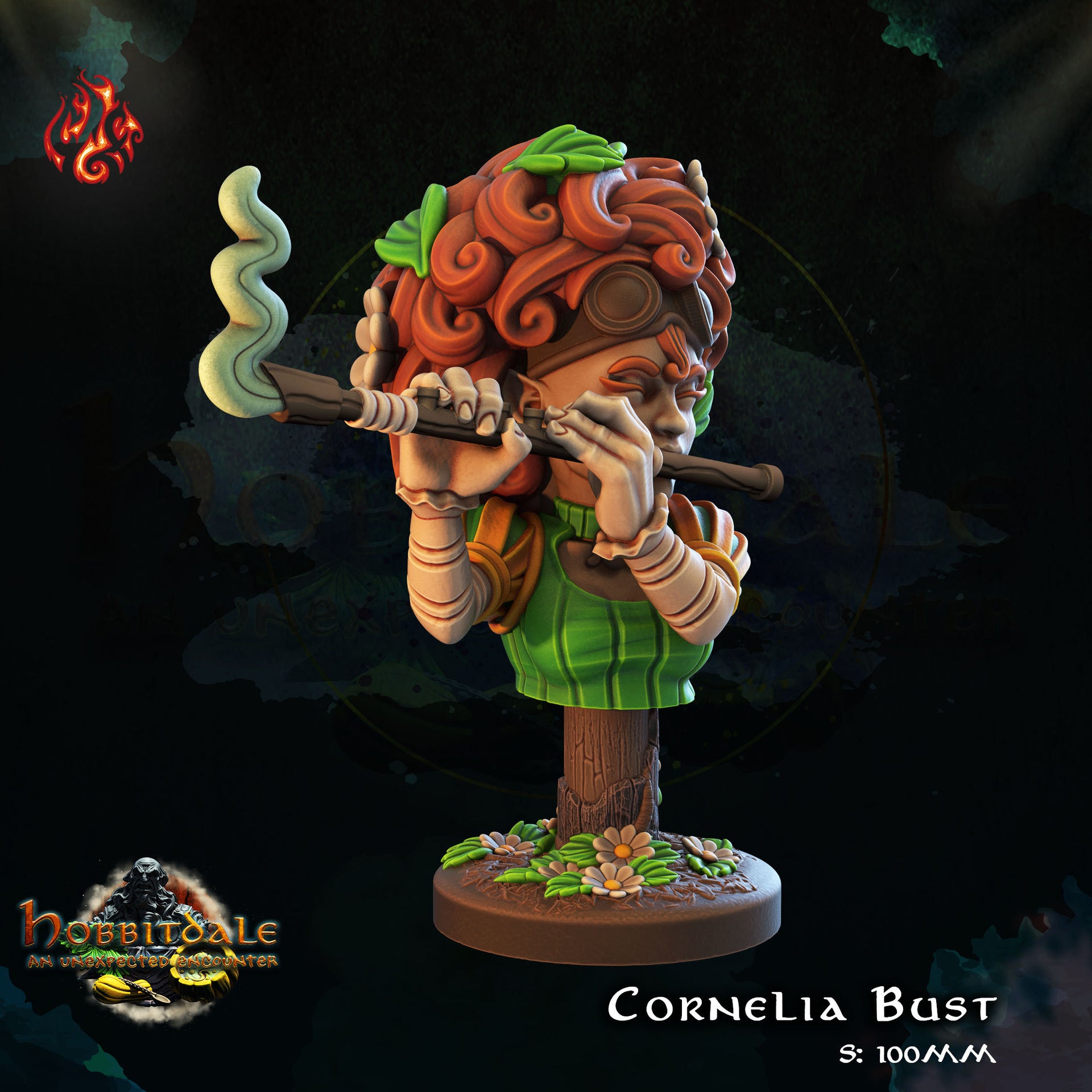 Cornelia the Bard Bust - Crippled God Foundry | 32mm | Hill folk | Halfling | Gnome | Flute | Prformer