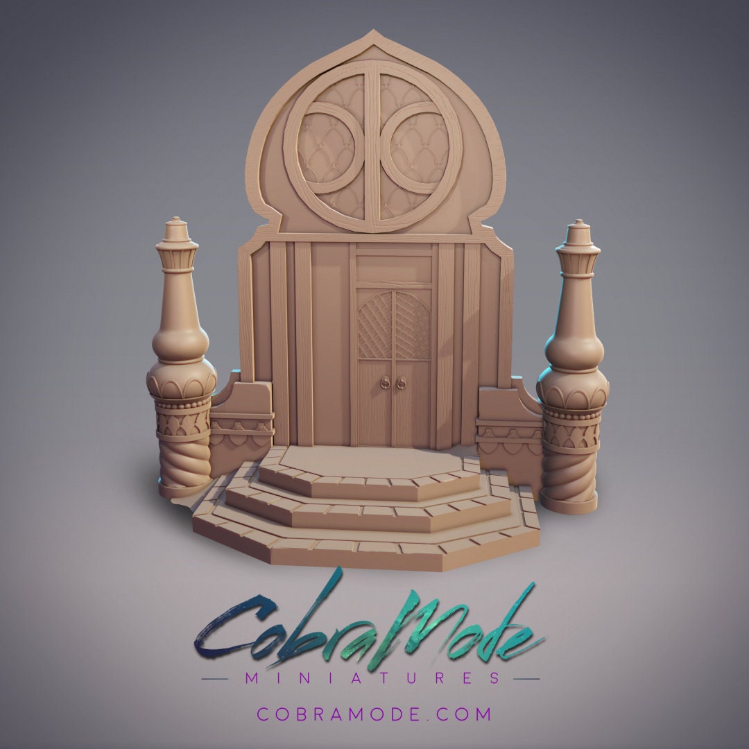 Gasworks Door Terrain - CobraMode | Wargaming | Roleplaying Games | Temple | Desert | Market | Shrine