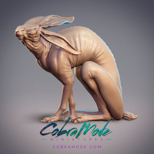 XiangTu Sacred Beast, Sphynx cat Monster - CobraMode | Miniature | Wargaming | Roleplaying Games | 32mm