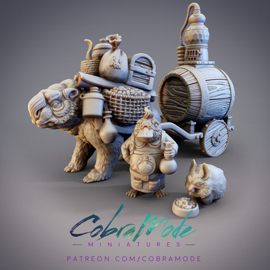 Boondaburra Chemist Glima, Platypus Merchant - CobraMode | Miniature | Wargaming | Roleplaying Games | 32mm | Packwagon