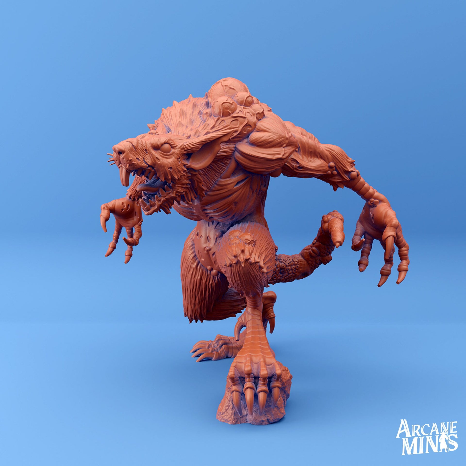 Sordalite Rat - Arcane Minis | 32mm | Wererat | Mutant | Plague