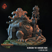Glugglod the Frogrog King - Crippled God Foundry - Frogrog Tribe | D&D | 32mm | Lizardfolk | Toad | Frog | Cheif