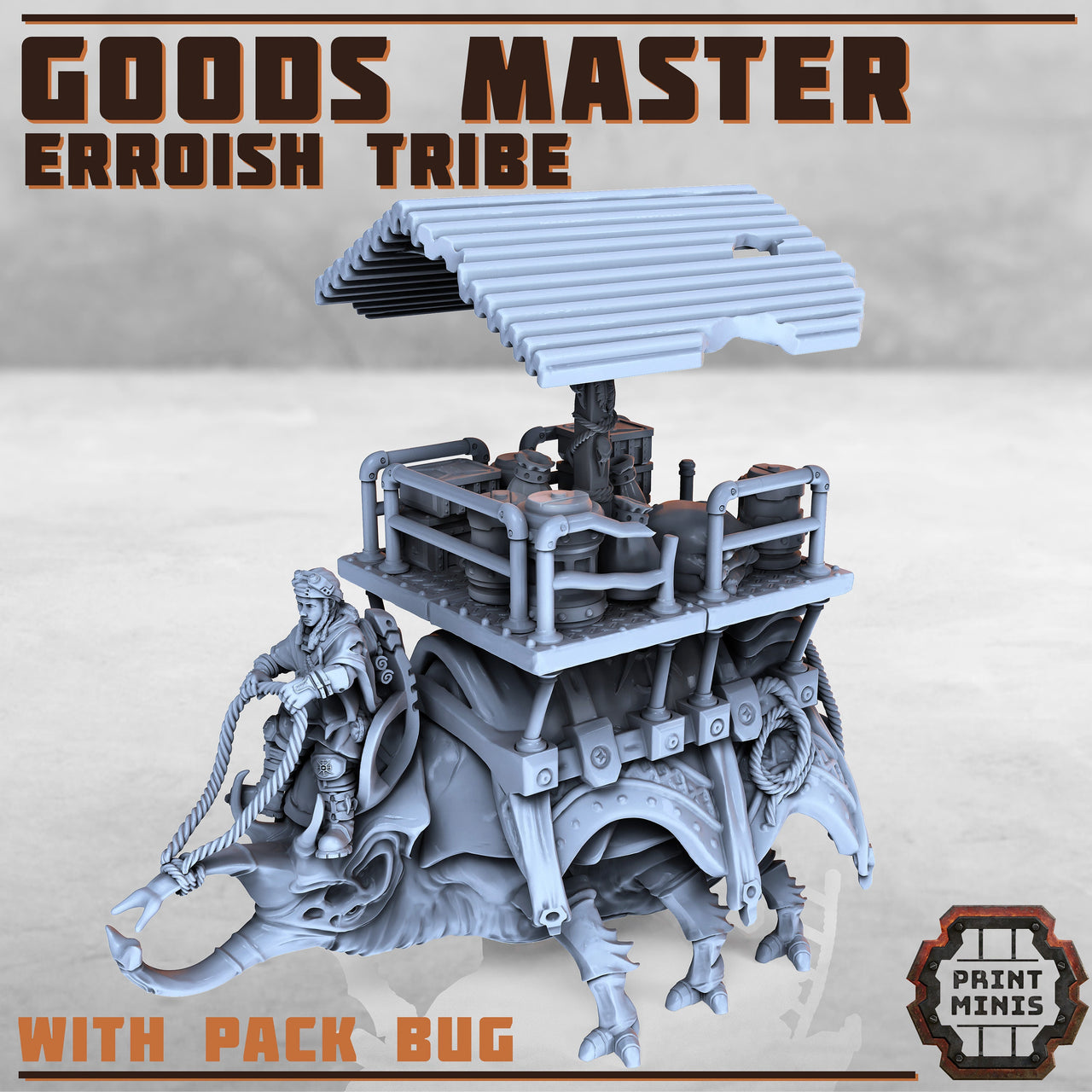 Erroish Goods Master - Print Minis | Sci Fi | Light Infantry | Imperial | 28mm Heroic | Mount | Scout | Wastelander | Trader | Merchant