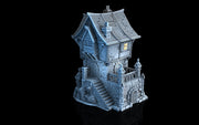 Tombstone Residence - 3DP4U Medieval Town | Miniature | Wargaming | Roleplaying Games | 32mm | House | Playable | Filament | 3d printed