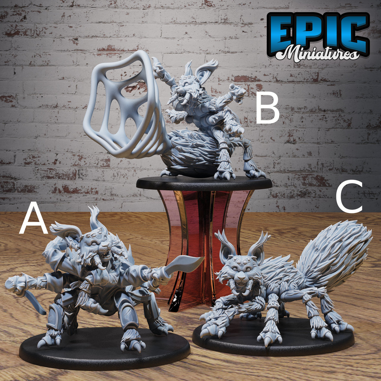 Fluffy Cat Spider- Epic Miniatures | 28mm | 32mm | Alien | Adventurer | Web | Lynx