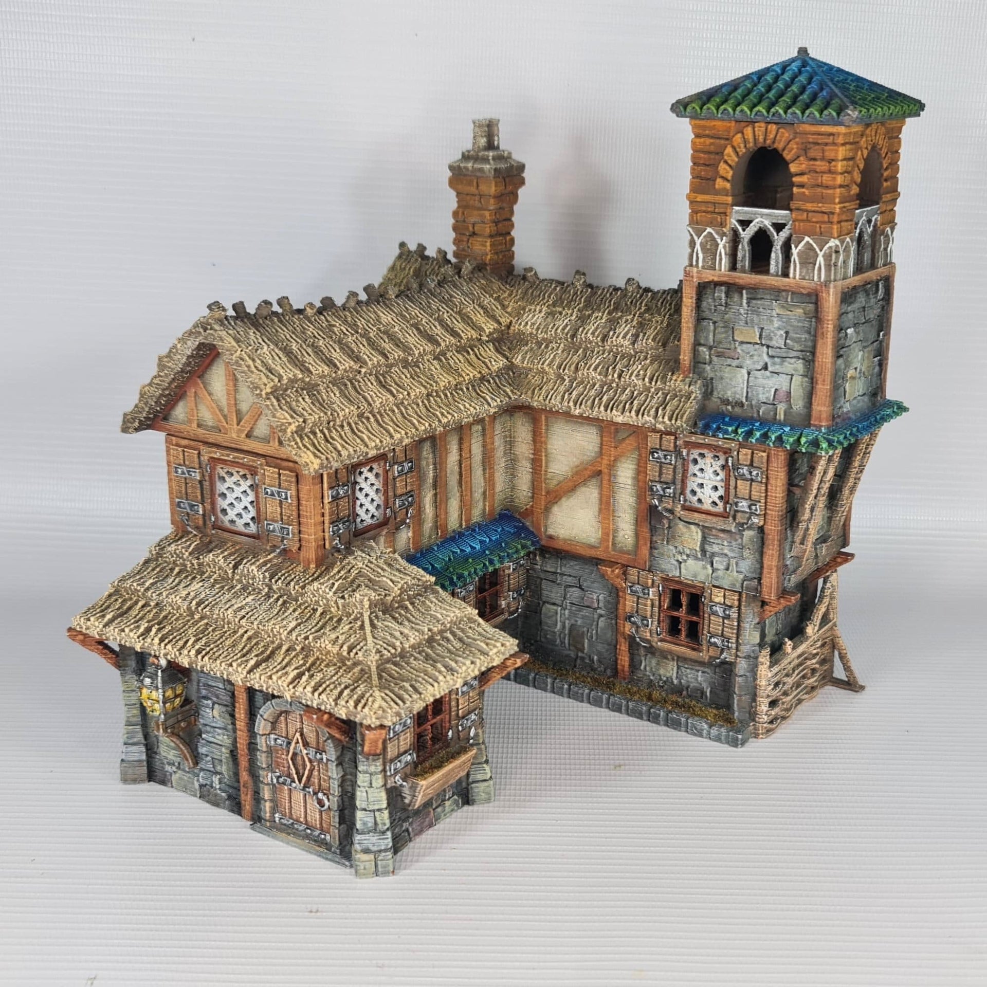 Bell Tower Farm - 3DP4U Medieval Town | Miniature | Wargaming | Roleplaying Games | 32mm | Tavern | Playable | Filament | 3d printed