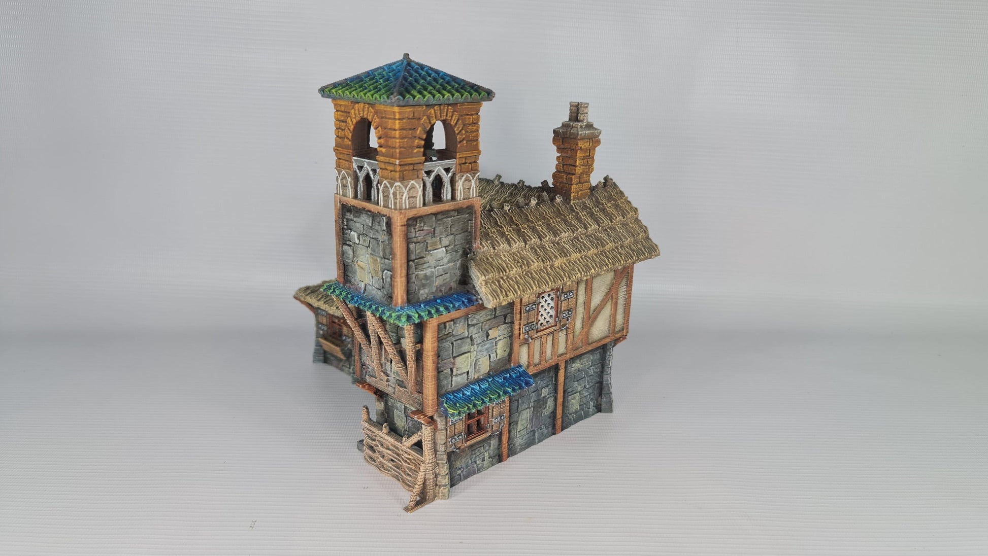 Bell Tower Farm - 3DP4U Medieval Town | Miniature | Wargaming | Roleplaying Games | 32mm | Tavern | Playable | Filament | 3d printed
