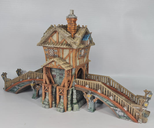 bridge-kit-with-toll - 3DP4U Medieval Town | Miniature | Wargaming | Roleplaying Games | 32mm | Playable | Filament | 3d printed