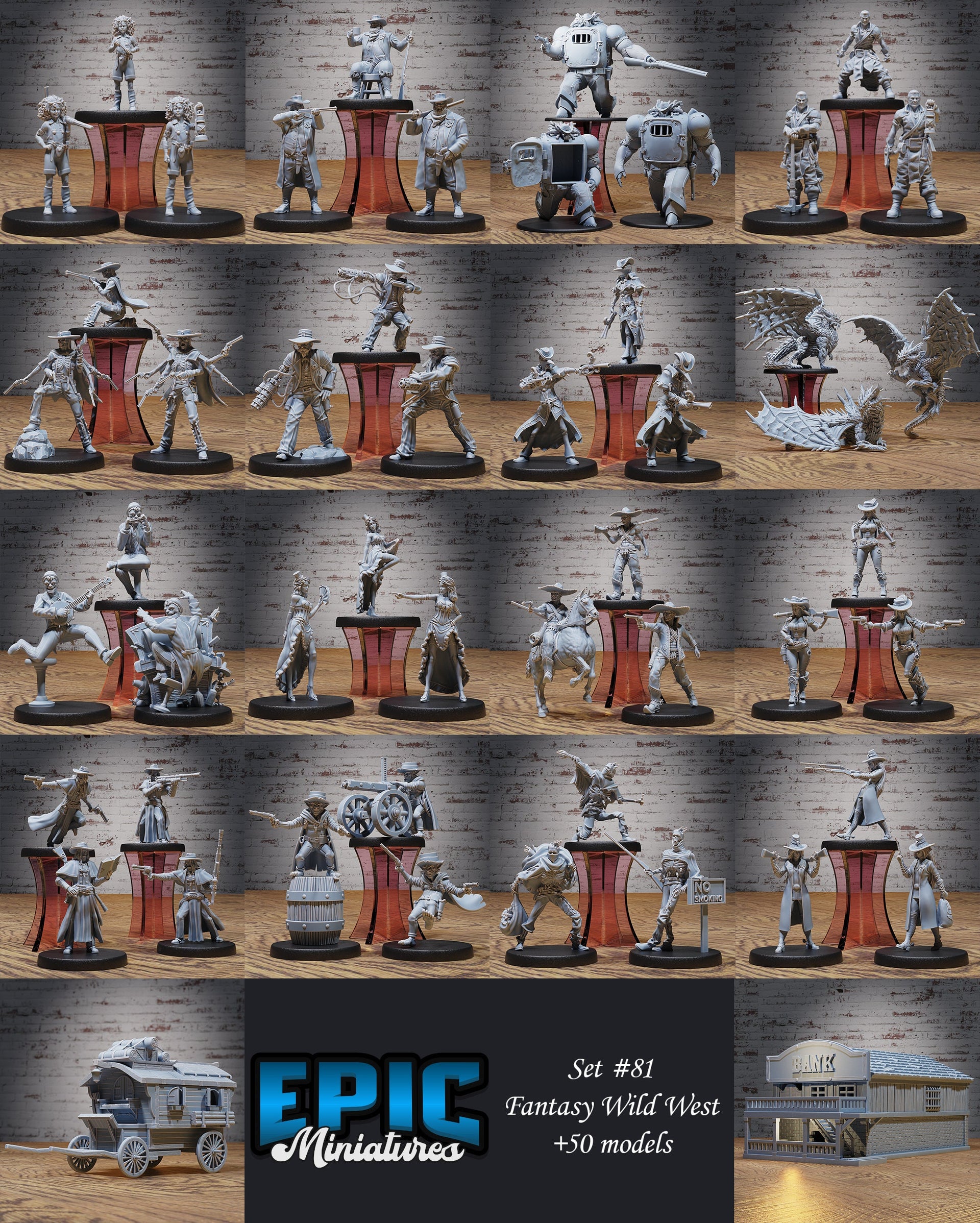 Wild West Bandit - Epic Miniatures | 28mm | 32mm | Fantasy Wild West | Bandit | Cowboy | Rifle Sharpshooter | Bandito