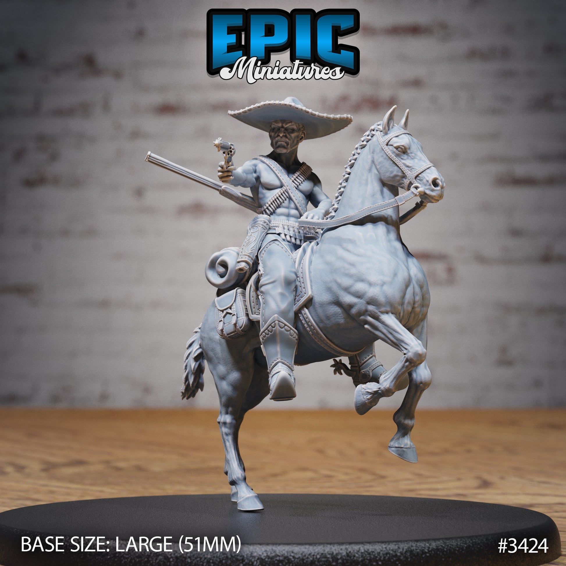Wild West Bandit - Epic Miniatures | 28mm | 32mm | Fantasy Wild West | Bandit | Cowboy | Rifle Sharpshooter | Bandito