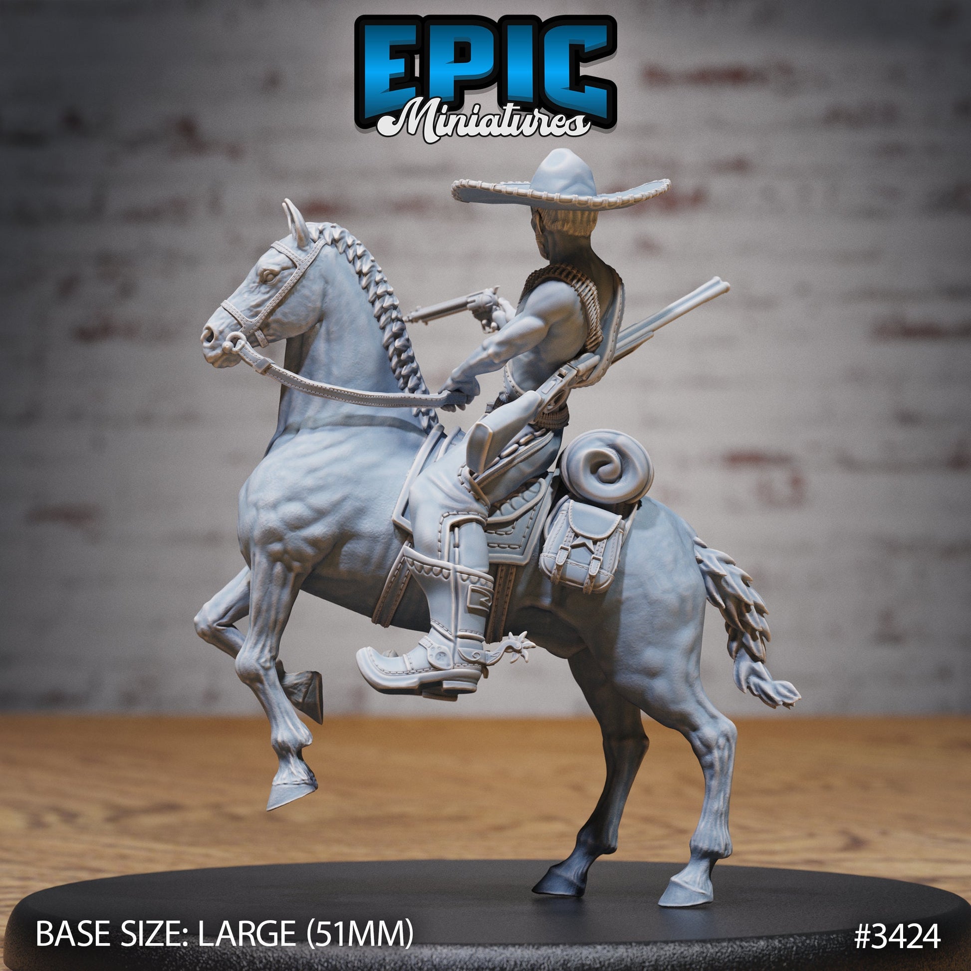 Wild West Bandit - Epic Miniatures | 28mm | 32mm | Fantasy Wild West | Bandit | Cowboy | Rifle Sharpshooter | Bandito