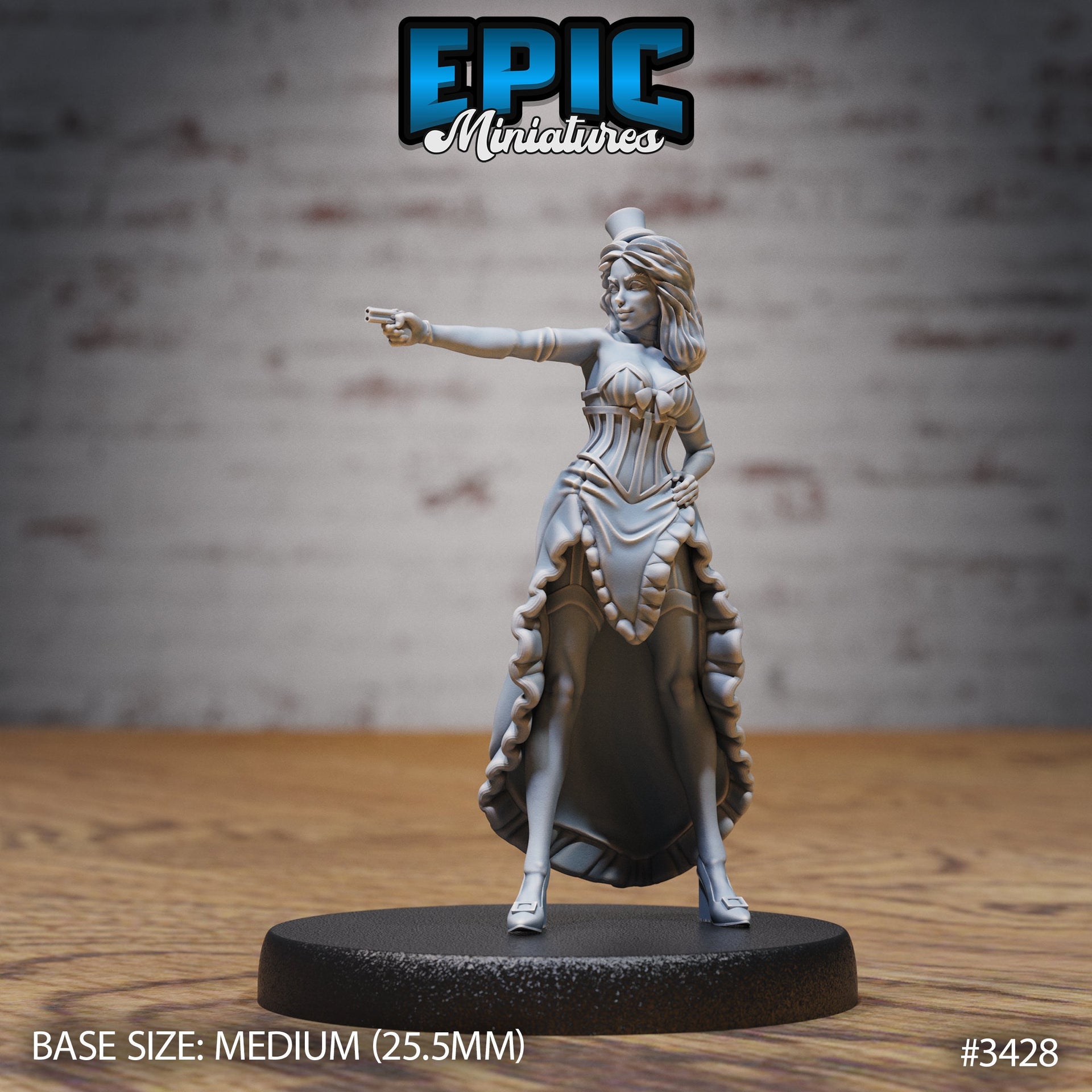 Saloon Dancer - Epic Miniatures | 28mm | 32mm | Fantasy Wild West | Gunslinger| Deringer