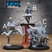 Undead Saloon Musician - Epic Miniatures | 28mm | 32mm | Fantasy Wild West | Cowboy | Skeleton | Zombie | Piano | Banjo | harmonica