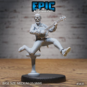 Undead Saloon Musician - Epic Miniatures | 28mm | 32mm | Fantasy Wild West | Cowboy | Skeleton | Zombie | Piano | Banjo | harmonica