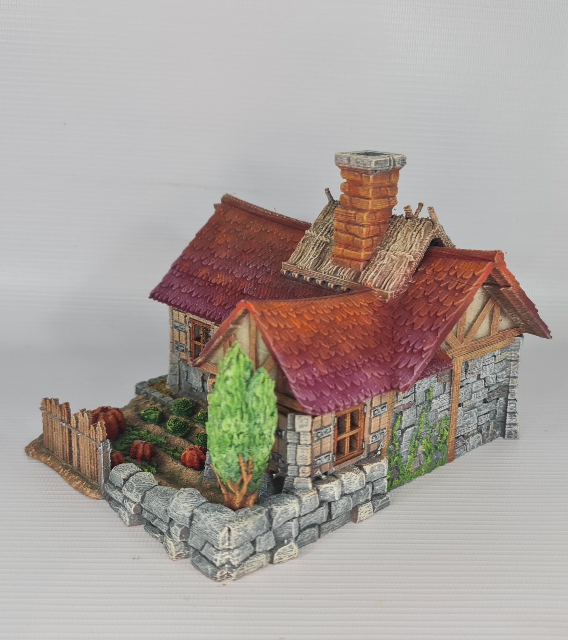 Pumpkin Cottage - 3DP4U Medieval Town | Miniature | Wargaming | Roleplaying Games | 32mm | House | Playable | Filament | 3d printed