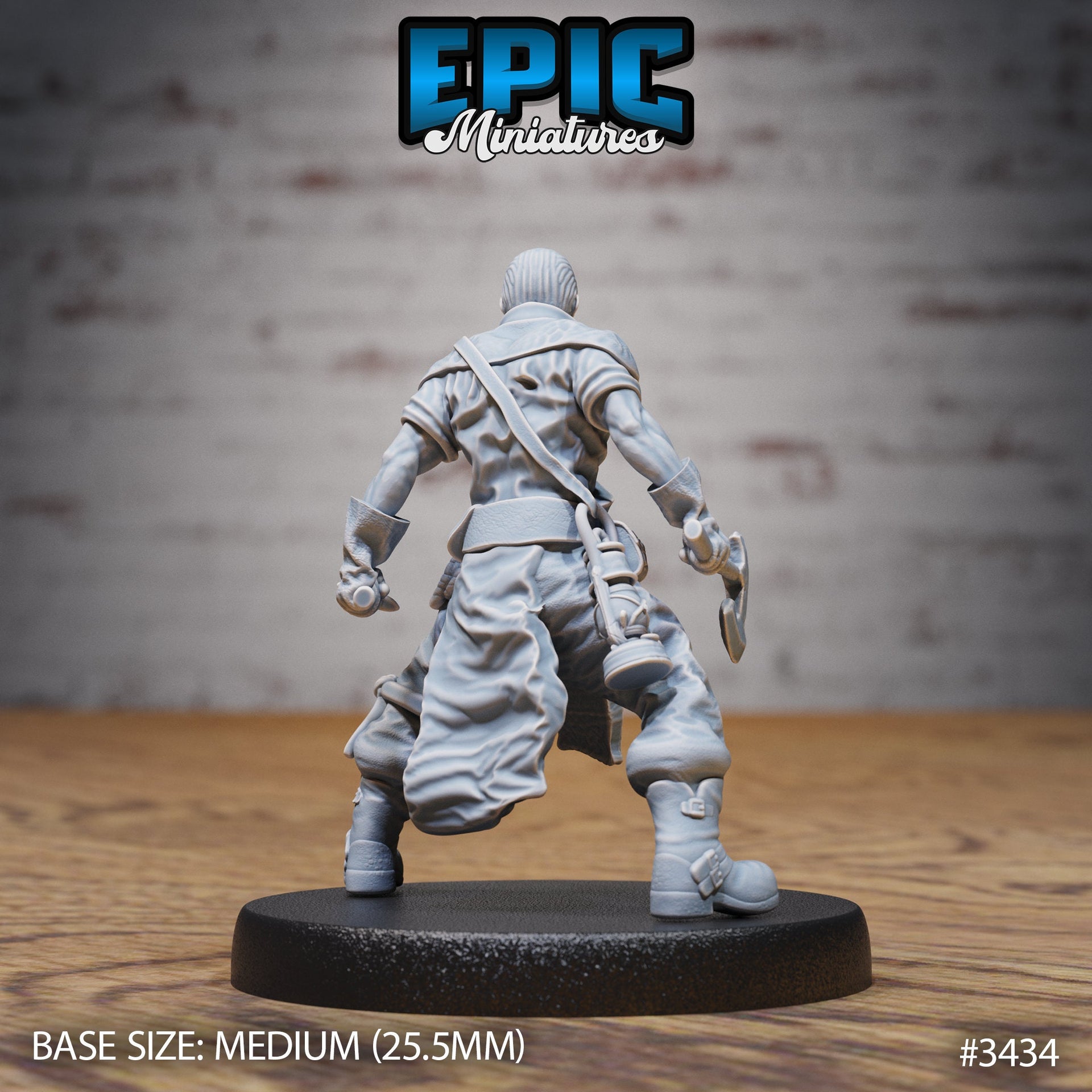 Gold Prospector - Epic Miniatures | 28mm | 32mm | Fantasy Wild West | Bandit | Cowboy | Miner| Pickaxe | Lamp