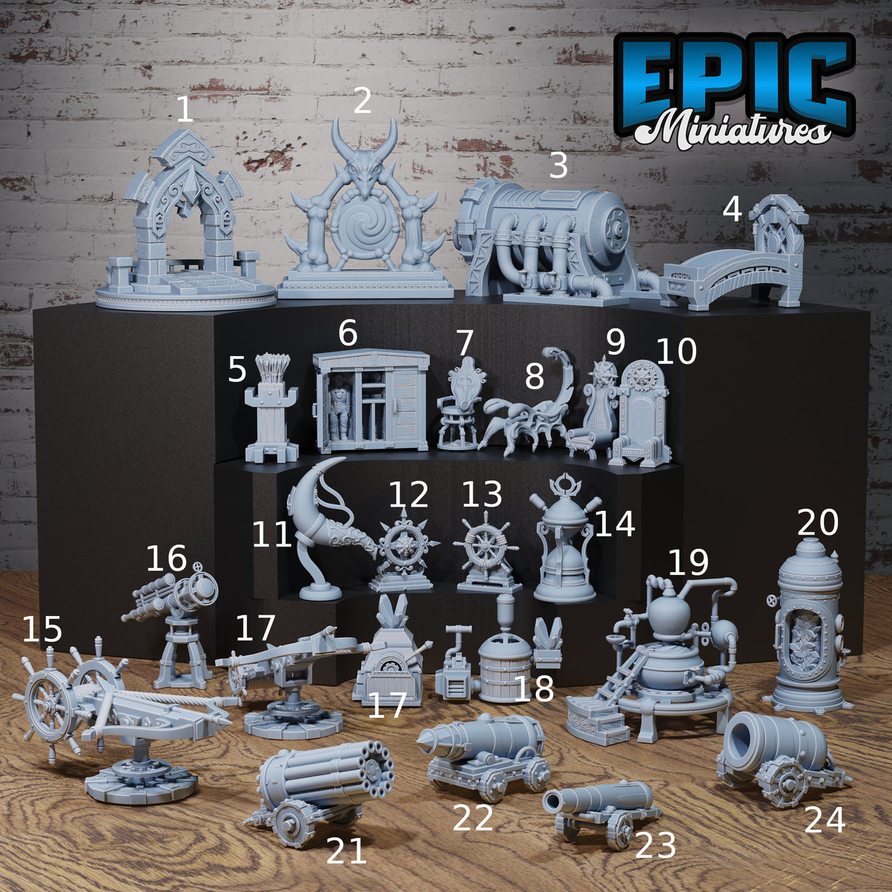 Airship Scatter Equipment - Epic Miniatures | 28mm | 32mm | Space | Fantasy | Steampunk