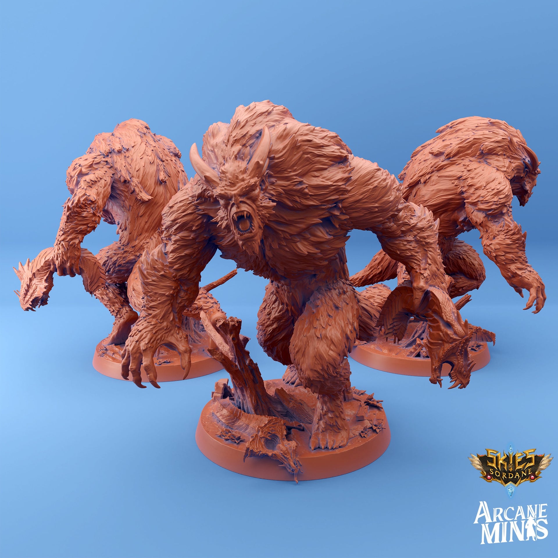 Grimhulk Greyback, Yeti - Arcane Minis | 32mm | Werewolf | Demon | Sasquatch | Bigfoot | 75mm Base