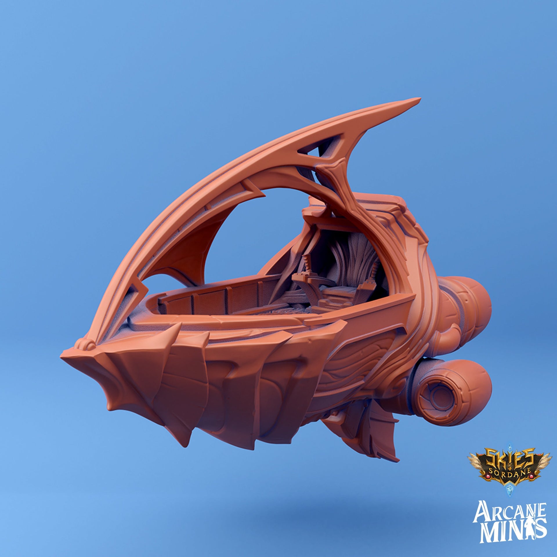 Vape Racing Skiff - Arcane Minis | 32mm | Scout | Airship | Sails | Pirate Ship