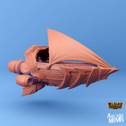 Vape Racing Skiff - Arcane Minis | 32mm | Scout | Airship | Sails | Pirate Ship