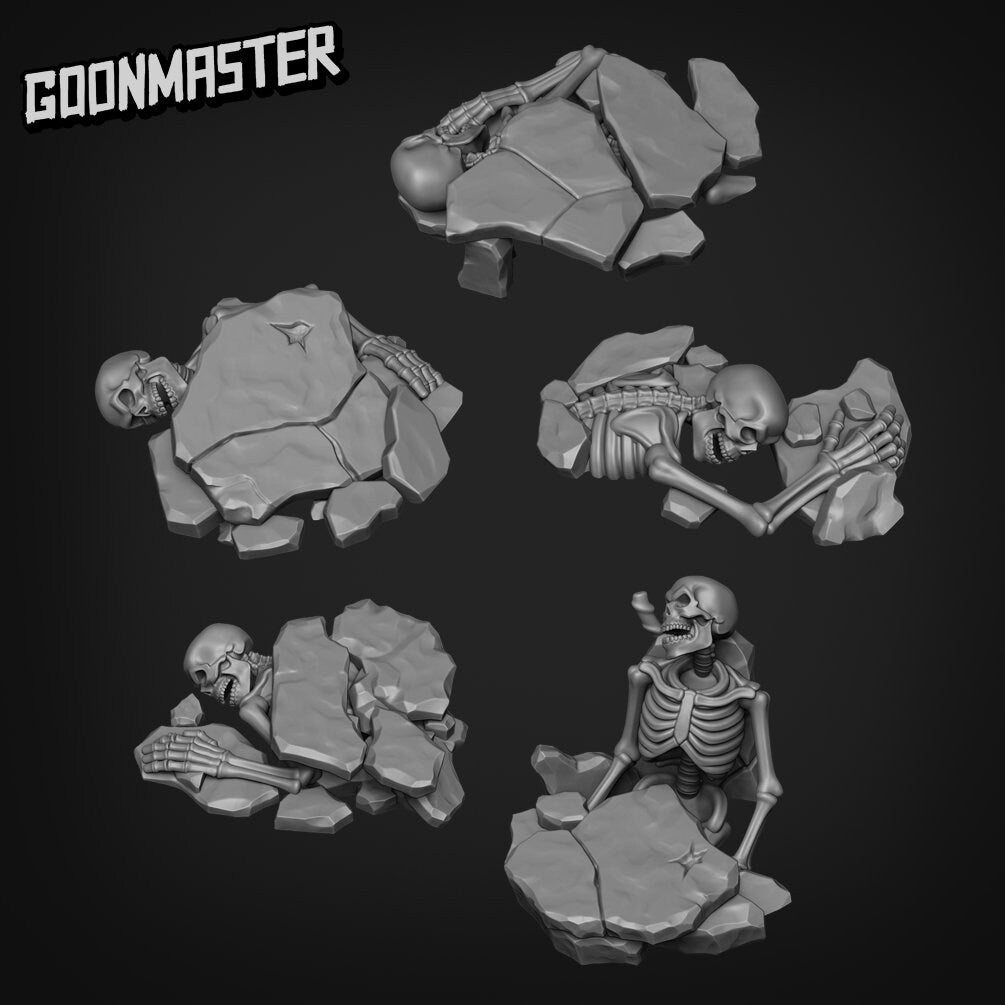 Crushed Skleleton - Goonmaster Basing Bits | Miniature | Wargaming | Roleplaying Games | 32mm | Basing Supplies | Apocalypse | Battlefield