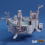 Beluga Junker Barge - Arcane Minis | 32mm | Destroyer | Airship | Pirate Ship | Scrap Yard | Salvage