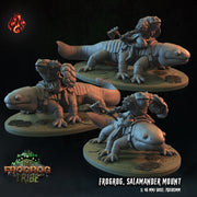 Frogrog Salamander mounts - Crippled God Foundry - Frogrog Tribe | D&D | 32mm | Lizardfolk | Toad | Frog | Cavalry