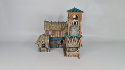 Bell Tower Farm - 3DP4U Medieval Town | Miniature | Wargaming | Roleplaying Games | 32mm | Tavern | Playable | Filament | 3d printed