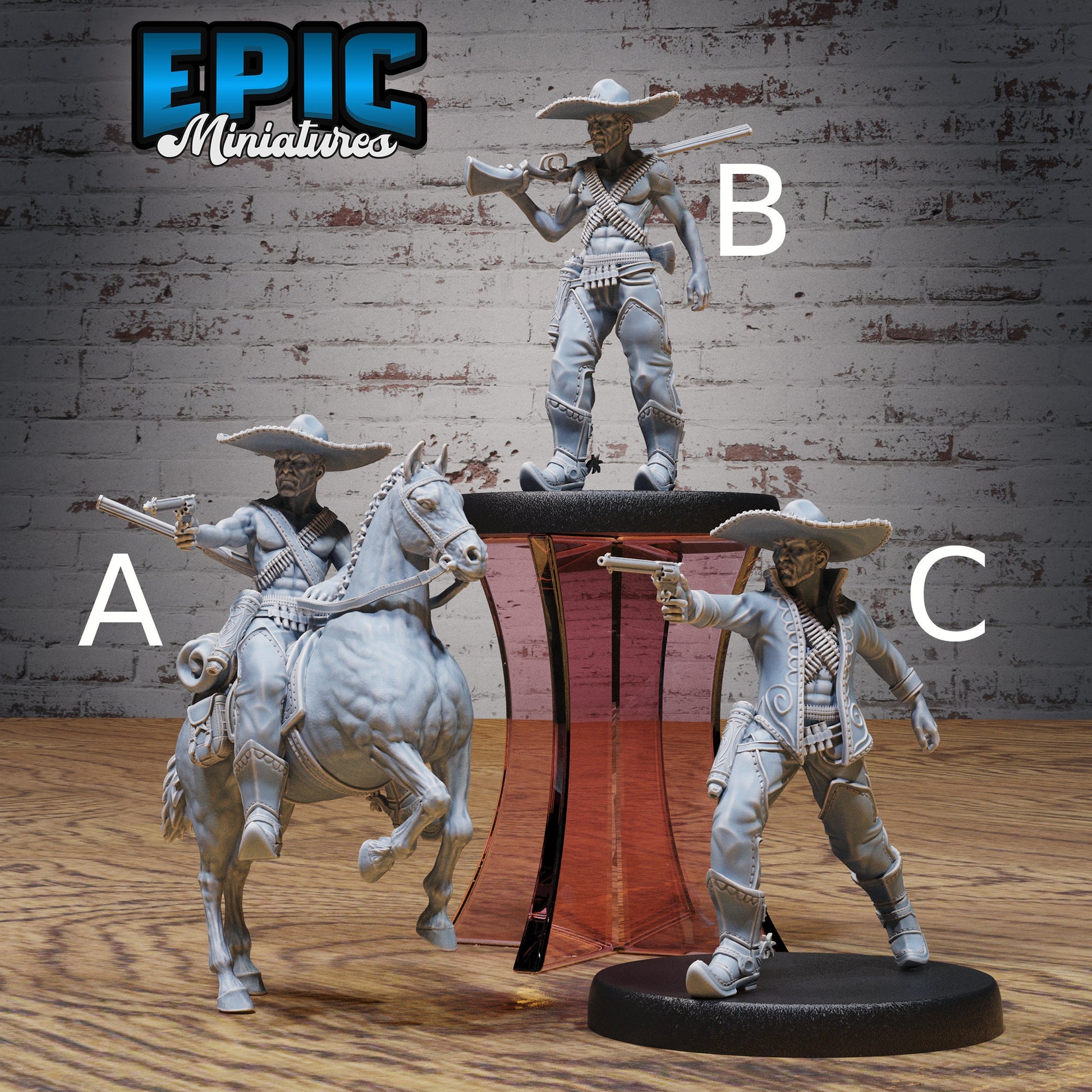 Wild West Bandit - Epic Miniatures | 28mm | 32mm | Fantasy Wild West | Bandit | Cowboy | Rifle Sharpshooter | Bandito