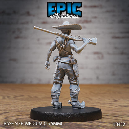 Wild West Bandit - Epic Miniatures | 28mm | 32mm | Fantasy Wild West | Bandit | Cowboy | Rifle Sharpshooter | Bandito