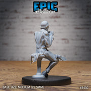 Undead Saloon Musician - Epic Miniatures | 28mm | 32mm | Fantasy Wild West | Cowboy | Skeleton | Zombie | Piano | Banjo | harmonica