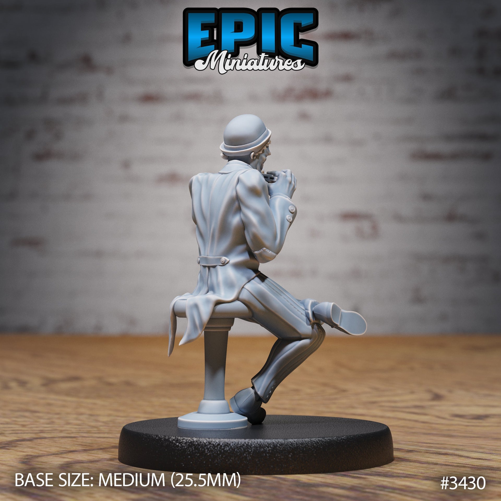 Undead Saloon Musician - Epic Miniatures | 28mm | 32mm | Fantasy Wild West | Cowboy | Skeleton | Zombie | Piano | Banjo | harmonica