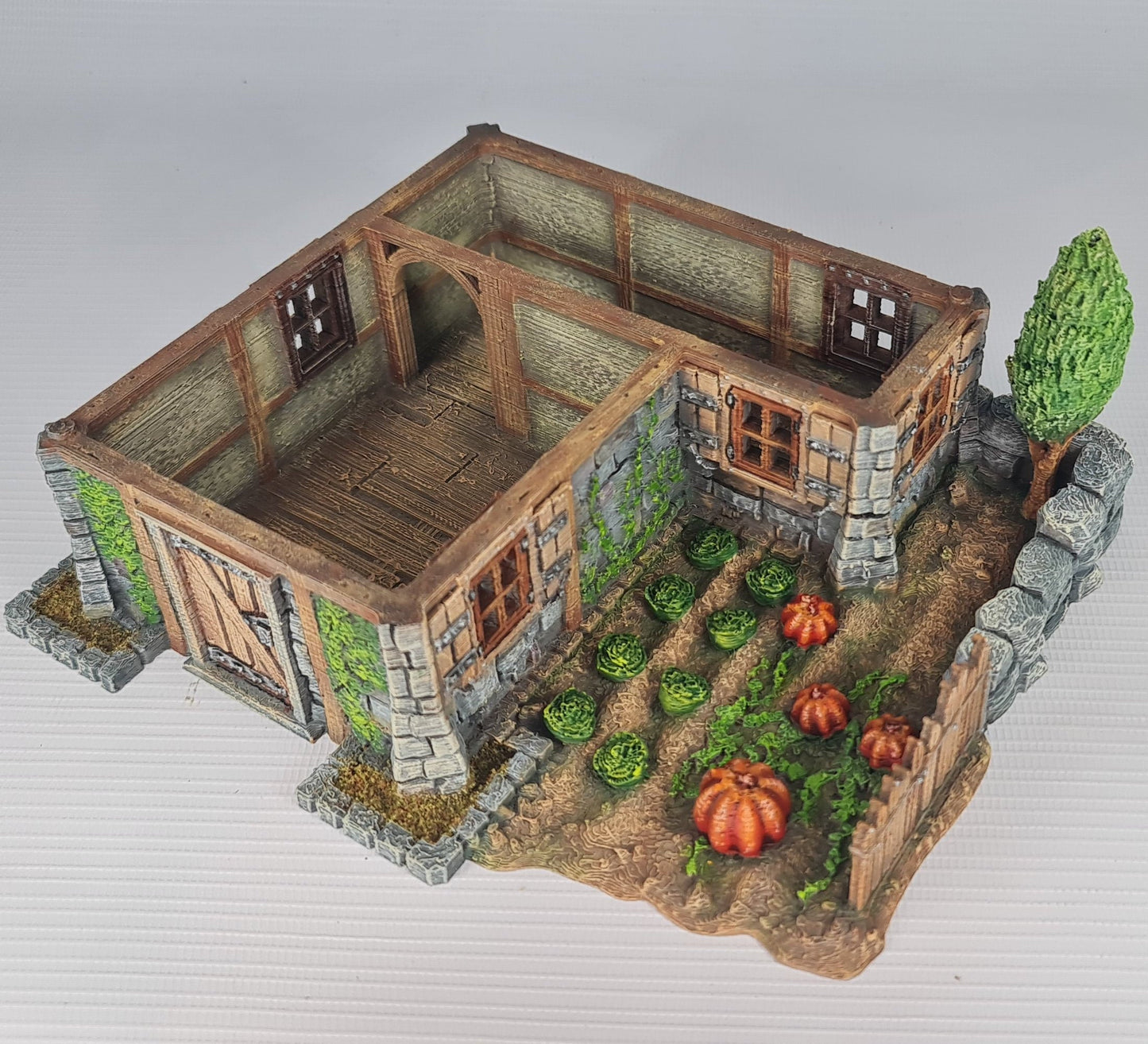Pumpkin Cottage - 3DP4U Medieval Town | Miniature | Wargaming | Roleplaying Games | 32mm | House | Playable | Filament | 3d printed