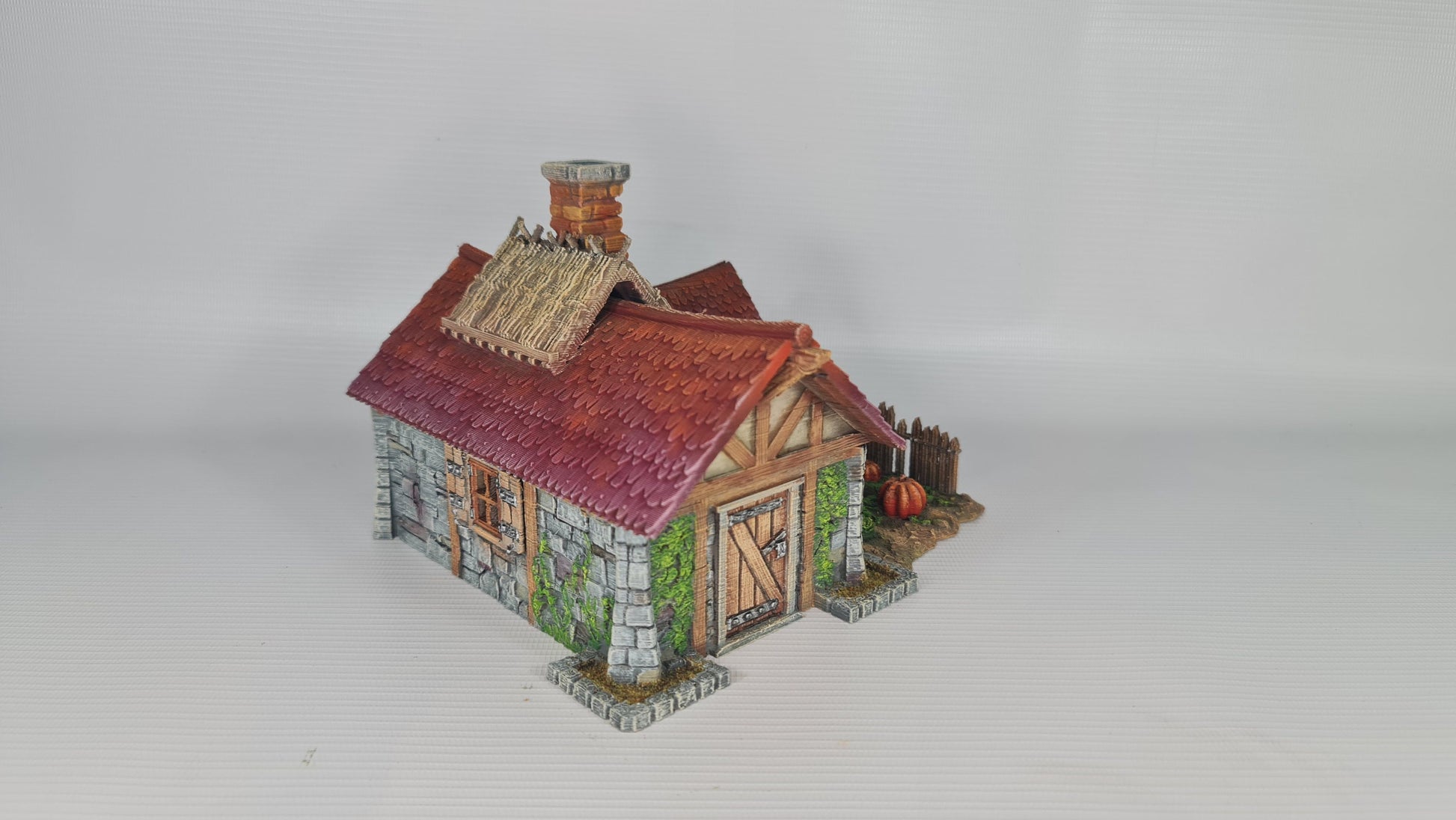 Pumpkin Cottage - 3DP4U Medieval Town | Miniature | Wargaming | Roleplaying Games | 32mm | House | Playable | Filament | 3d printed
