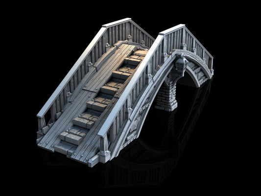 opVERPASS - 3DP4U Medieval Town | Miniature | Wargaming | Roleplaying Games | 32mm | Bridge| Playable | Filament | 3d printed