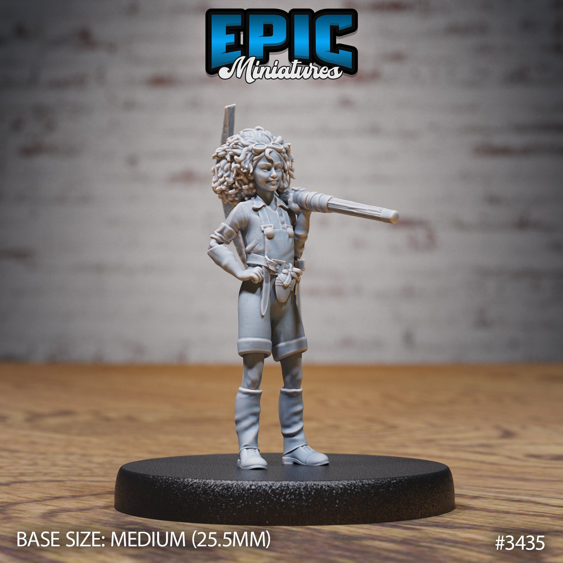 Mining Apprentice - Epic Miniatures | 28mm | 32mm | Fantasy Wild West | Bandit | Cowboy | Miner | Minor | Pickaxe | Lamp