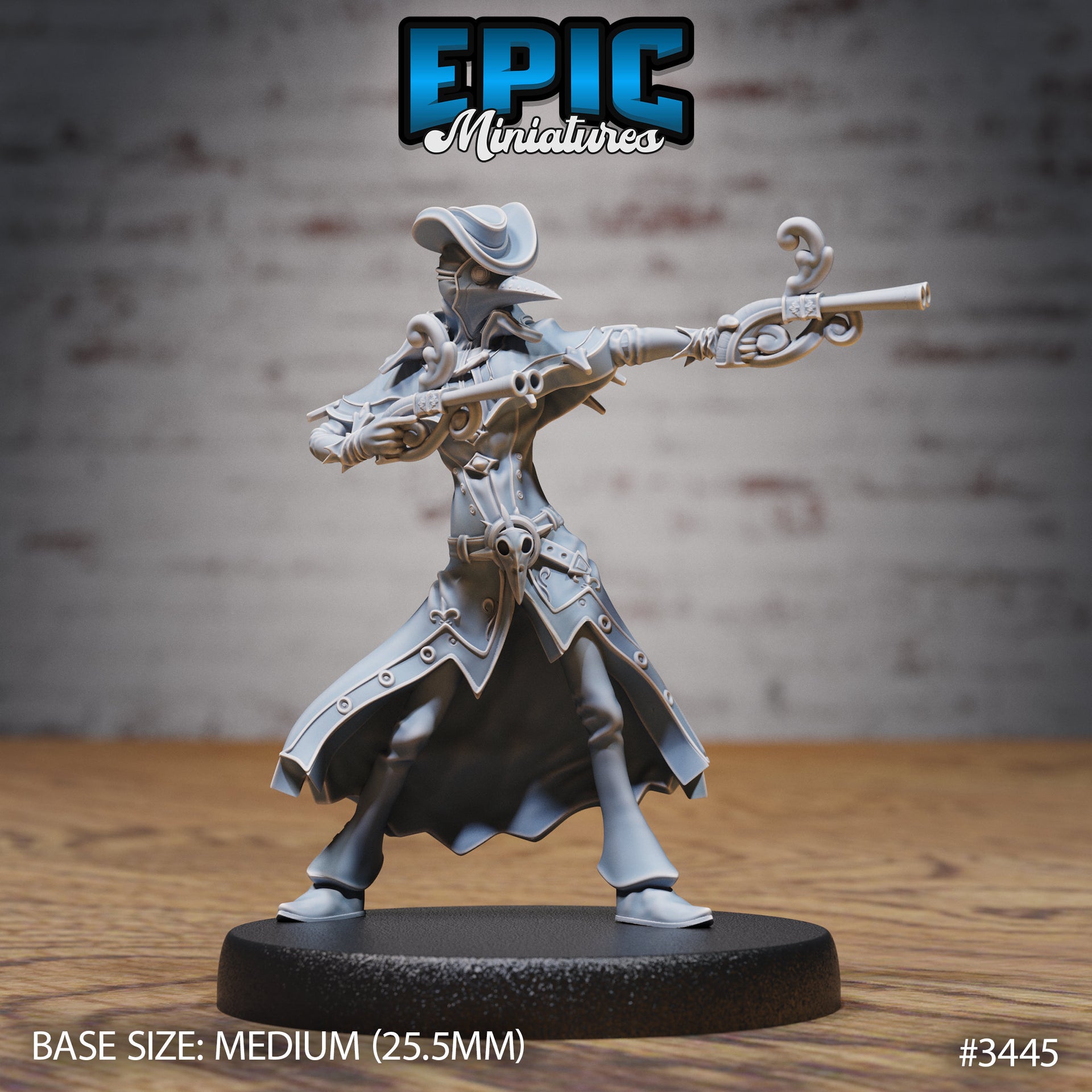 Pest Hunter- Epic Miniatures | 28mm | 32mm | Fantasy Wild West | Bandit | Cowboy | Pistols | Plague Doctor | Monster Hunter